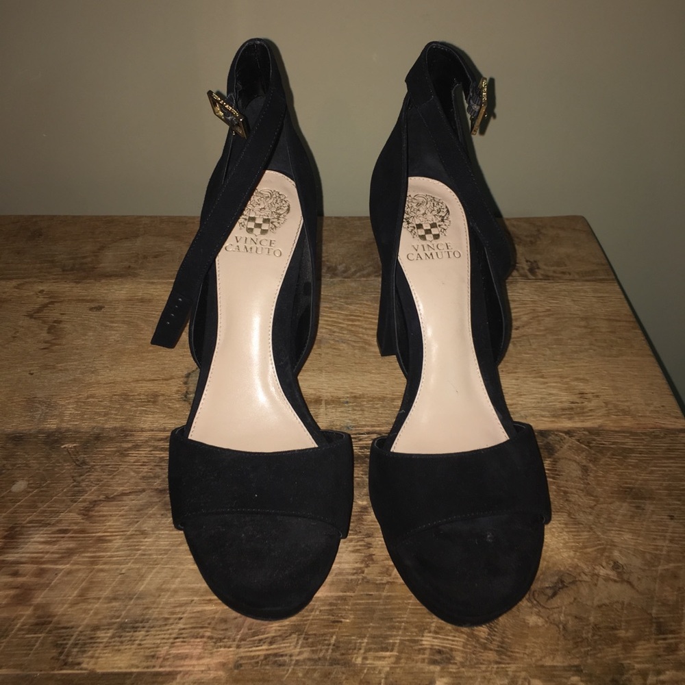 Black Strappy Heels - Vince Camuto